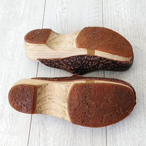 El Naturalista Clogs Brown Leather with Wooden Sole Size EU 37 - Picture 9 of 14